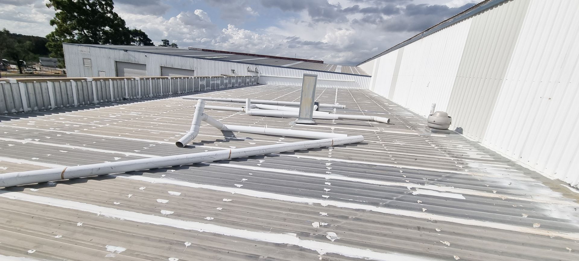 The commercial roof at Kurri Kurri during its restoration